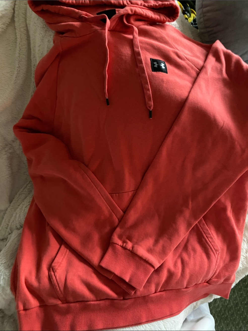 Under Armour Coral Pullover Hoodie with Logo Tag